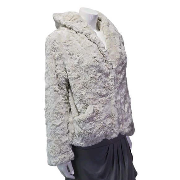 Anthropologie Tiny Editions Glacie Faux Fur Jacket Women's LP Petite - Picture 8 of 16